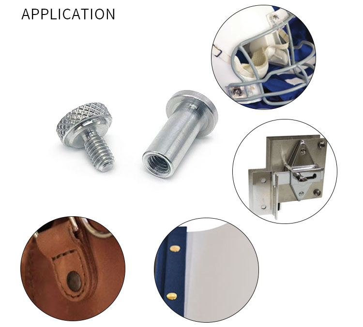 Chuanghe - Custom metal galvanized deck philips Slotted Stud Screw round head Male And Female leather chicago screw rivets Chicago screw 10