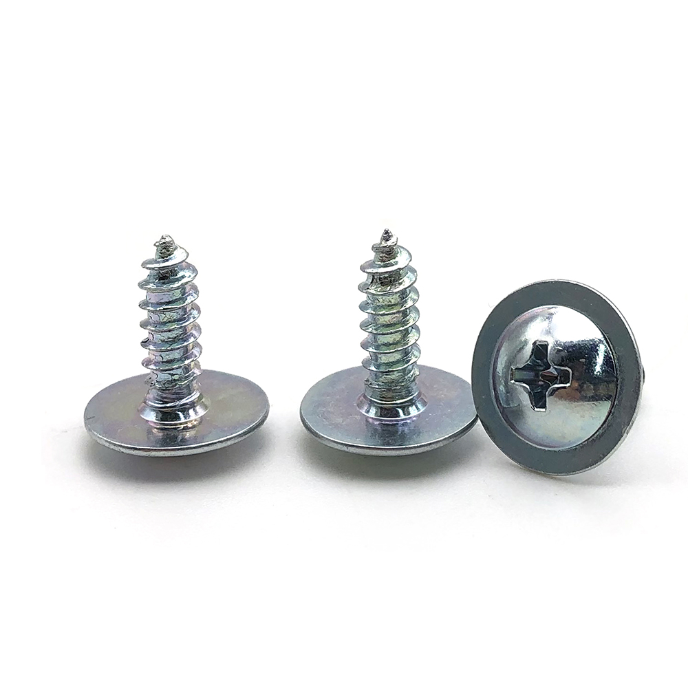 Chuanghe - China Supplier blue white zinc DIN 968 Stainless steel Cross recessed m8 pan head tapping screws with collar Self-tapping screw 3