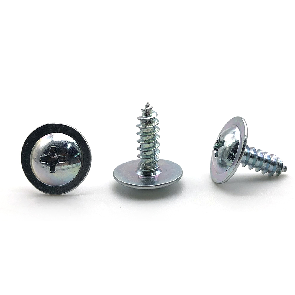 Chuanghe - China Supplier blue white zinc DIN 968 Stainless steel Cross recessed m8 pan head tapping screws with collar Self-tapping screw 4