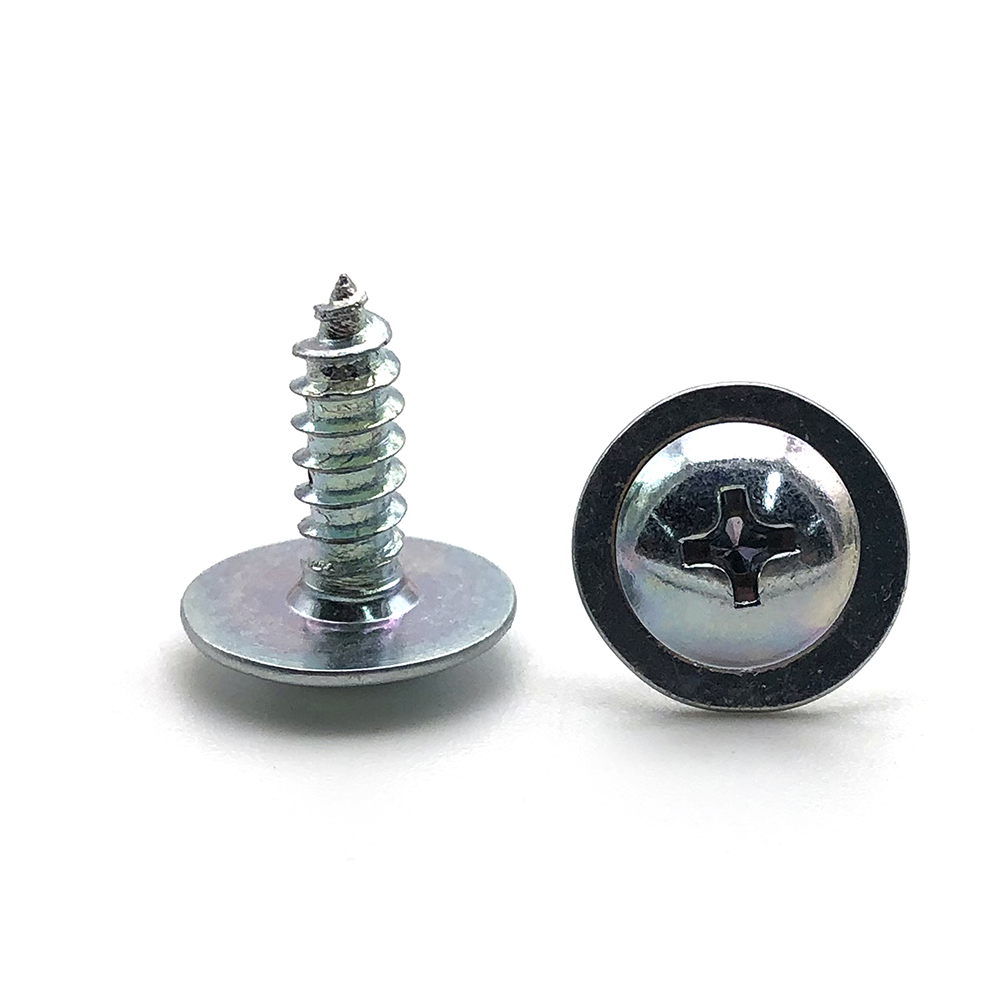 Chuanghe - China Supplier blue white zinc DIN 968 Stainless steel Cross recessed m8 pan head tapping screws with collar Self-tapping screw 6