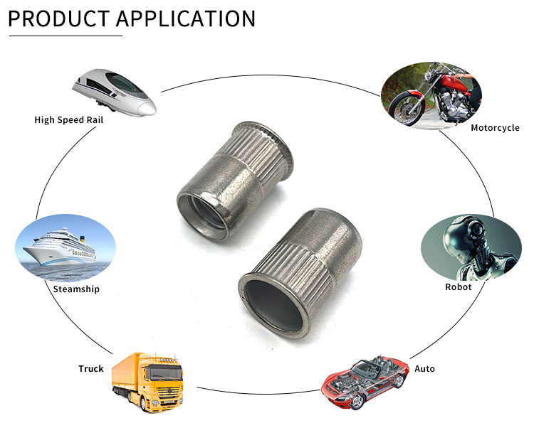 Rivet Nut/Rivnut Flat Head Metric rivet nut threaded inserts nutsert countersunk head splied m5 m6 m8 riveting nut Made in China