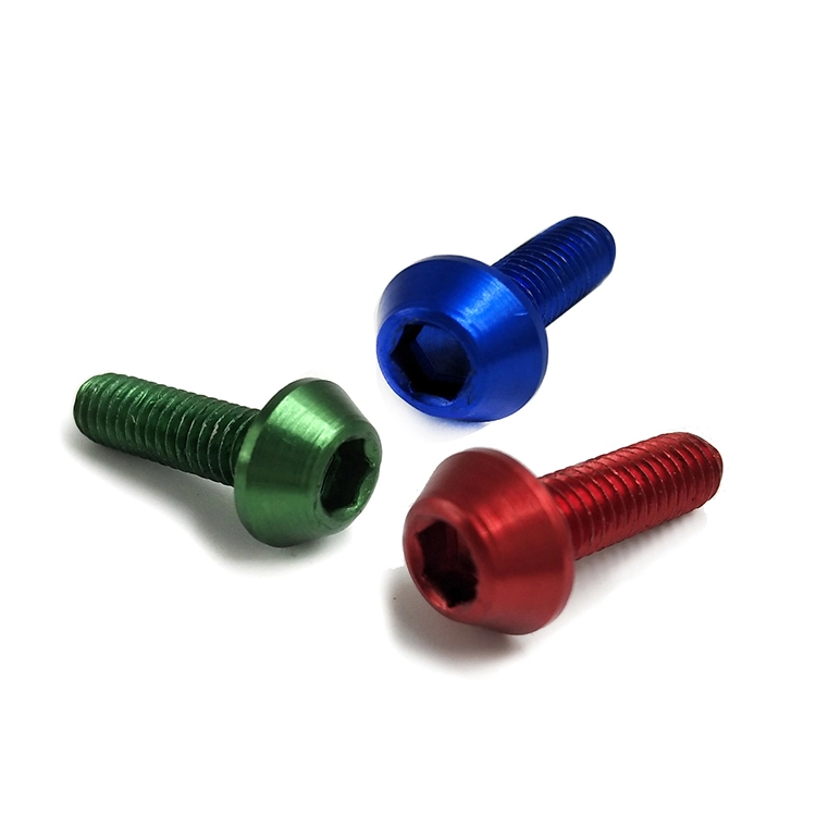 Chuanghe - China wholesale fastener M3 M4 M5 M6 m10 Black Green Colored Anodized Allen key Bolt Aluminum alloy 7075 Socket Head Cap Screw socket screw 1