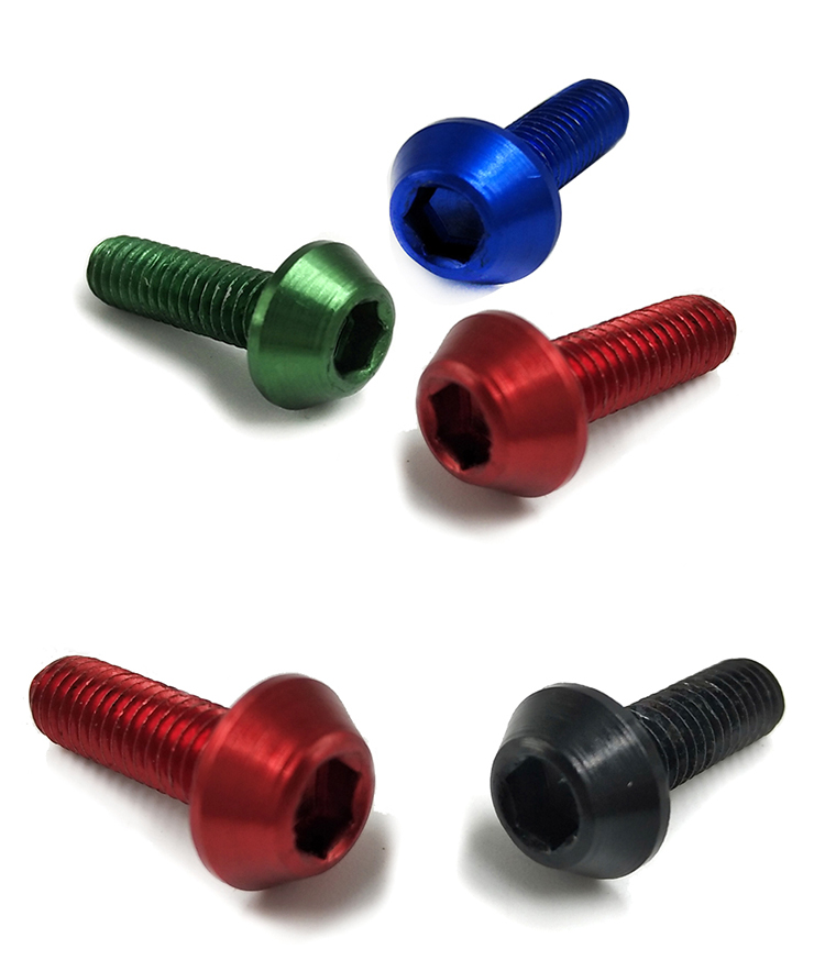 Chuanghe - China wholesale fastener M3 M4 M5 M6 m10 Black Green Colored Anodized Allen key Bolt Aluminum alloy 7075 Socket Head Cap Screw socket screw 9