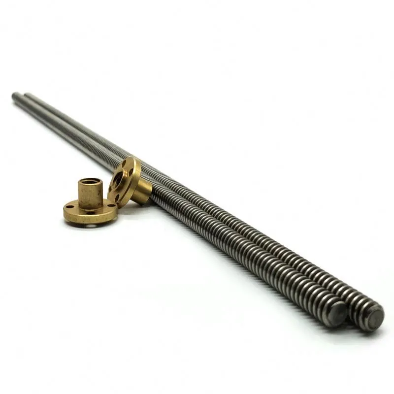 Chuanghe - Wholesale 8mm 1500mm lead screw with trapezoidal thread and brass nut for 3d printer parts ball lead screw 1