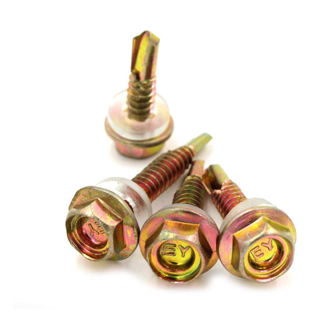 Chuanghe - Wholesale metal stainless steel tek screws for roof 5/16 m8 galvanised hex head self drilling roofing screws with rubber washer Self drilling screw 7