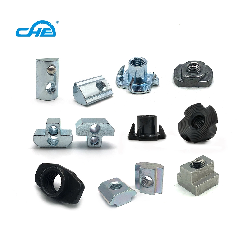 Chuanghe - China Supplier industrial square aluminum profile 1/4-20 3/8 m5 m6 m10 sliding t nut stainless steel T slot nut drop in T-nuts t nut 1