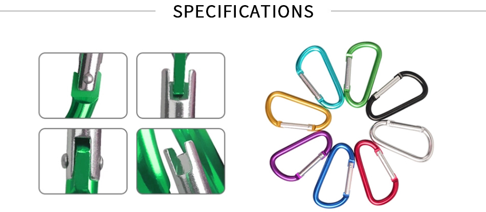 Chuanghe - China wholesale Locking carabiner for hammock locking carabiner clips 12kn metal titanium alloy Aluminium Carabiner Carabiner 8