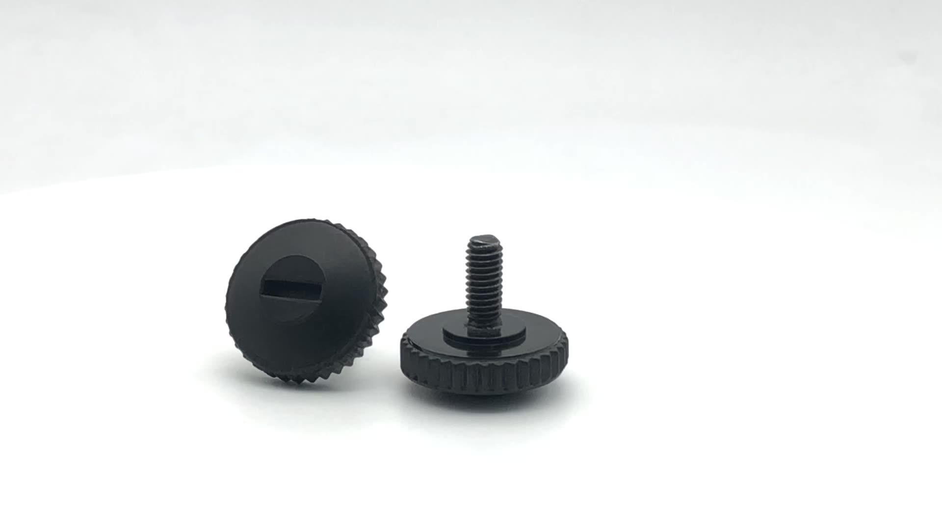 Chuanghe - Black Oxied Flat head Knurled screw M3 M4 M5 M6 Flat Head Stainless Steel Slotted Thumb Screw Thumb screw 2