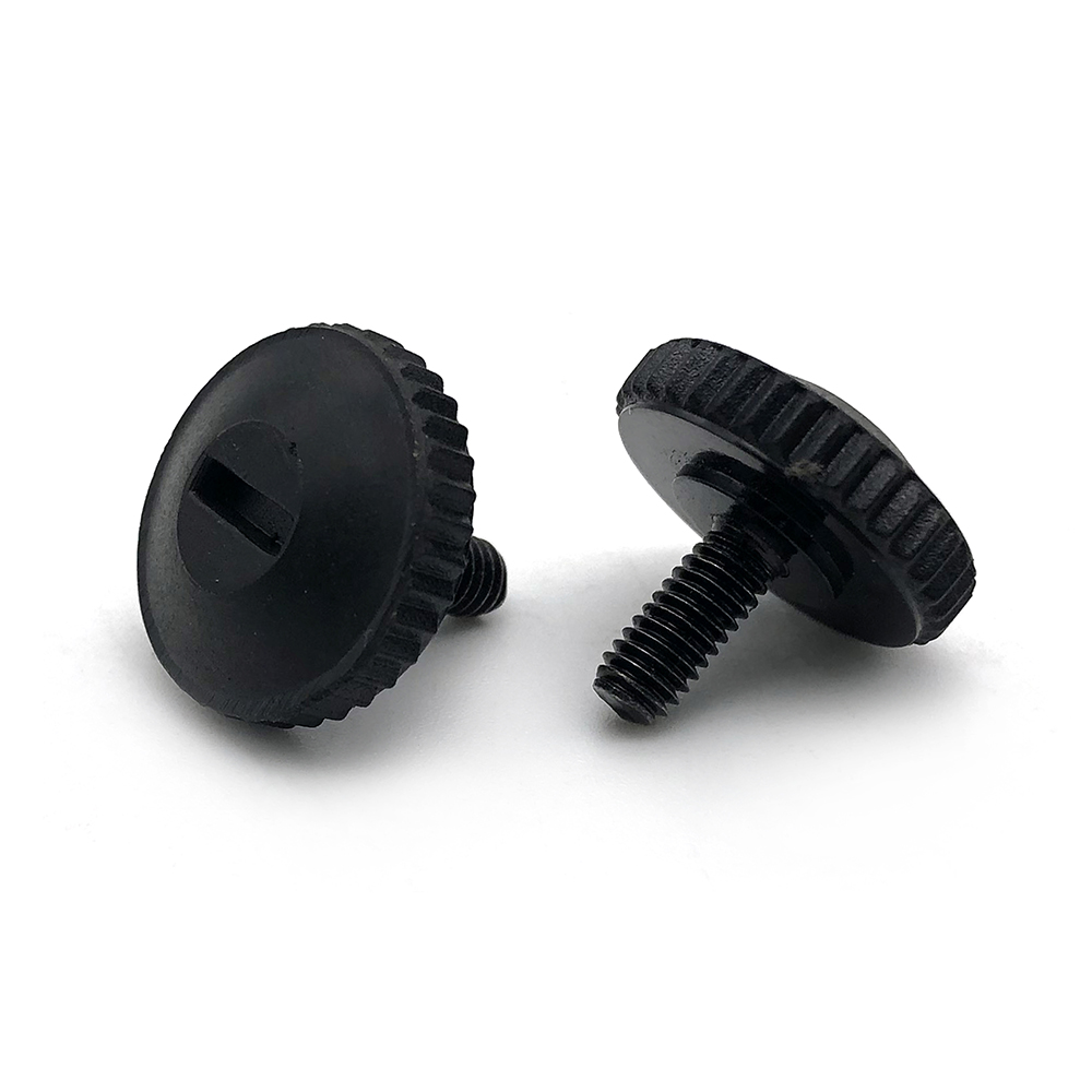 Chuanghe - Black Oxied Flat head Knurled screw M3 M4 M5 M6 Flat Head Stainless Steel Slotted Thumb Screw Thumb screw 1