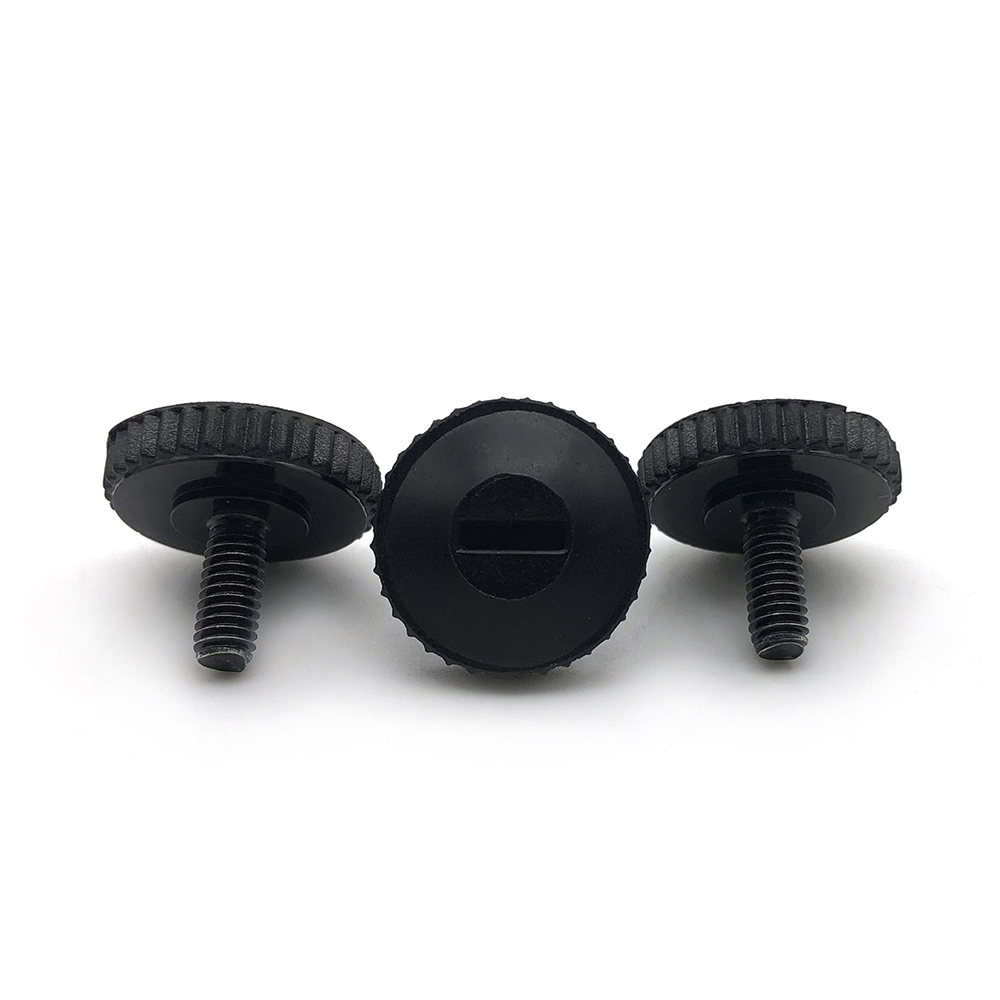 Chuanghe - Black Oxied Flat head Knurled screw M3 M4 M5 M6 Flat Head Stainless Steel Slotted Thumb Screw Thumb screw 3