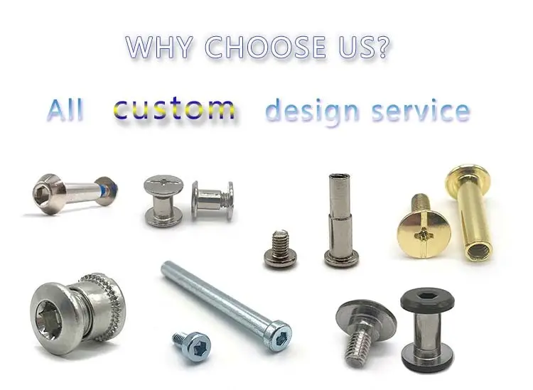 Custom chicago screws for leather suppliers Manufacturer | Chuanghe Fastener 4
