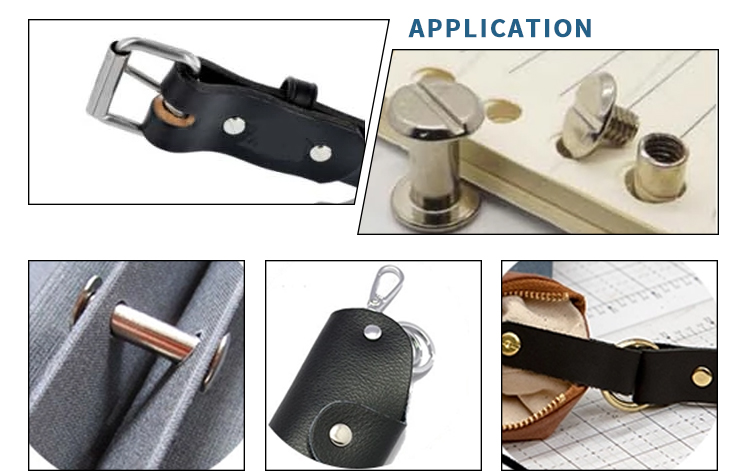 Chuanghe - Binding barrel torx chicago screw silver 4 mm m2 2m aluminium 6062 round flat head buttons cap stainless steel chicago screw Chicago screw 13