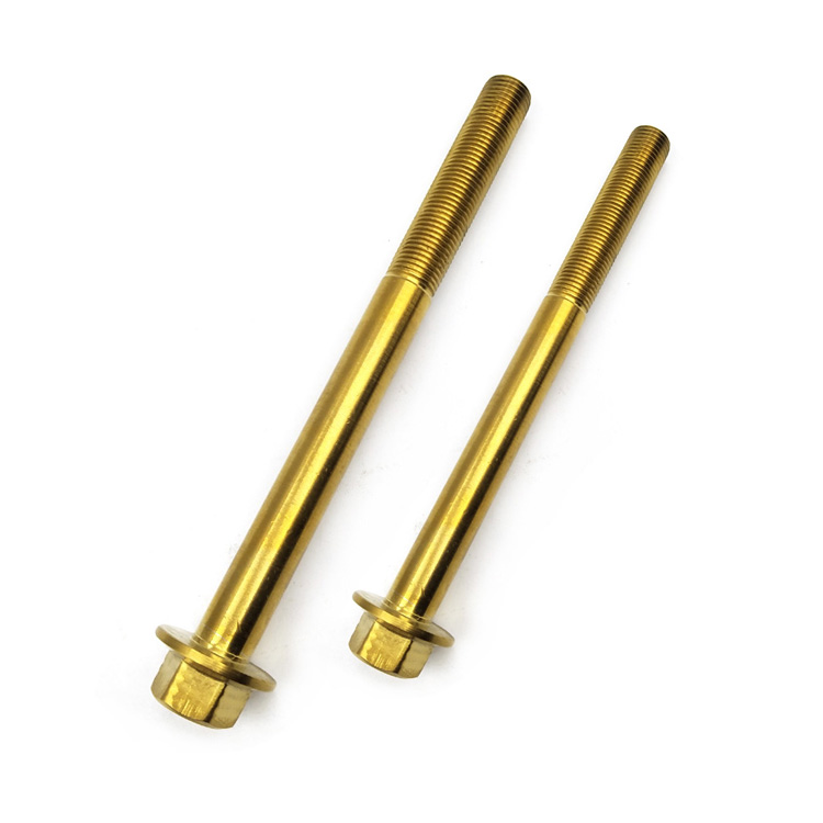 Chuanghe - China Fastener manufacture Gold Titanium Hex Flange Bolts m6 m8 m10 din 6921 hex flange bolts flange bolts 6