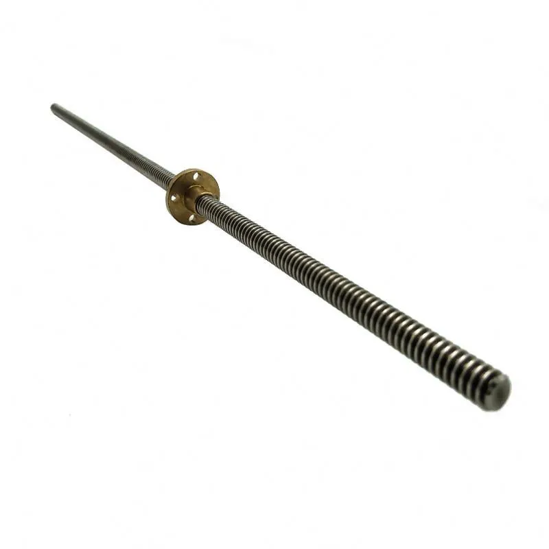 Chuanghe - 3D Printer Lead Screw Diameter 8mm Screw Thread 2/4/8mm Length 150-1200mm Optional trapezoidal spindle screw with Copper nut ball lead screw 1