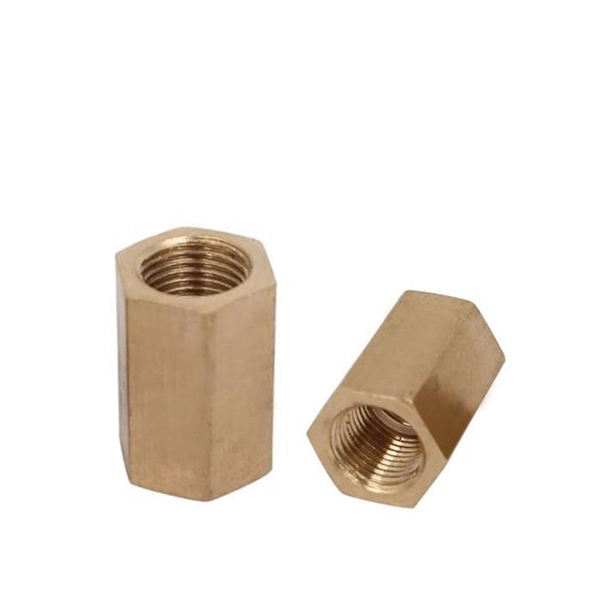 Chuanghe - Hot sale DIN 6334 M2 M2.5 M3 M4 M5 M6 Brass threaded long hex coupling nut hex nut 1
