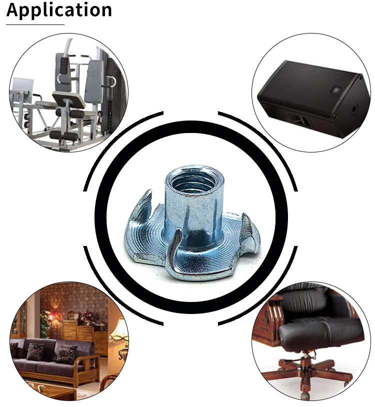 China wholesale stainless steel m3 m4 m5 m6 m8 m10 climbing profile drop in t-nuts block hole sliding tee slot four claw T nut