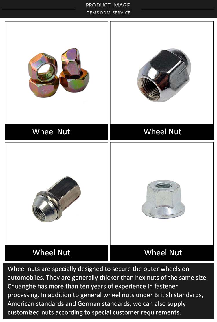 Chuanghe - china suppliers car aluminum wheel nuts with high tolerance Auto nut 8