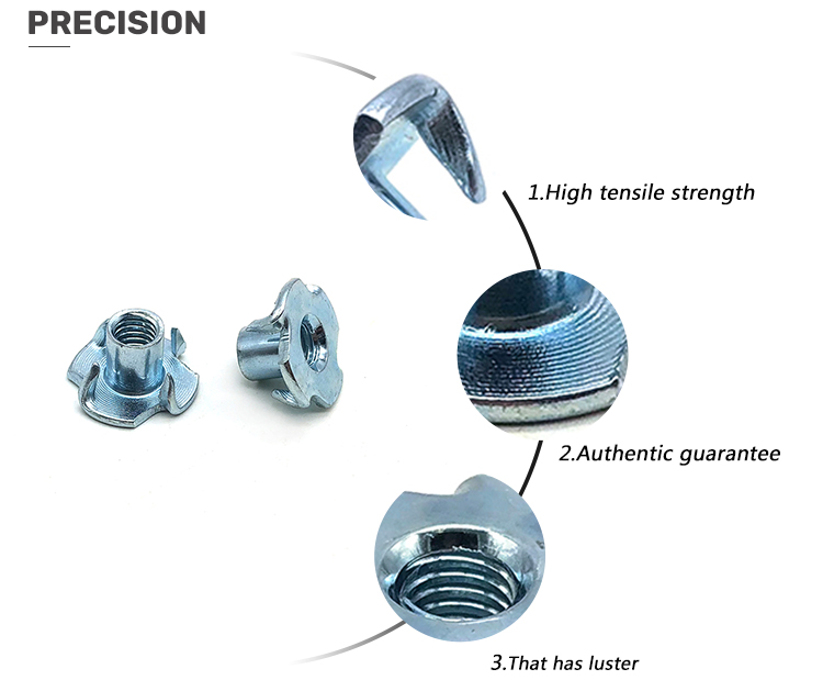 Chuanghe - China wholesale climbing profile block hole sliding tee drop in nuts m2 m4 m5 m6 m8 m10 m12 stainless steel slot four claw T nut t nut 8