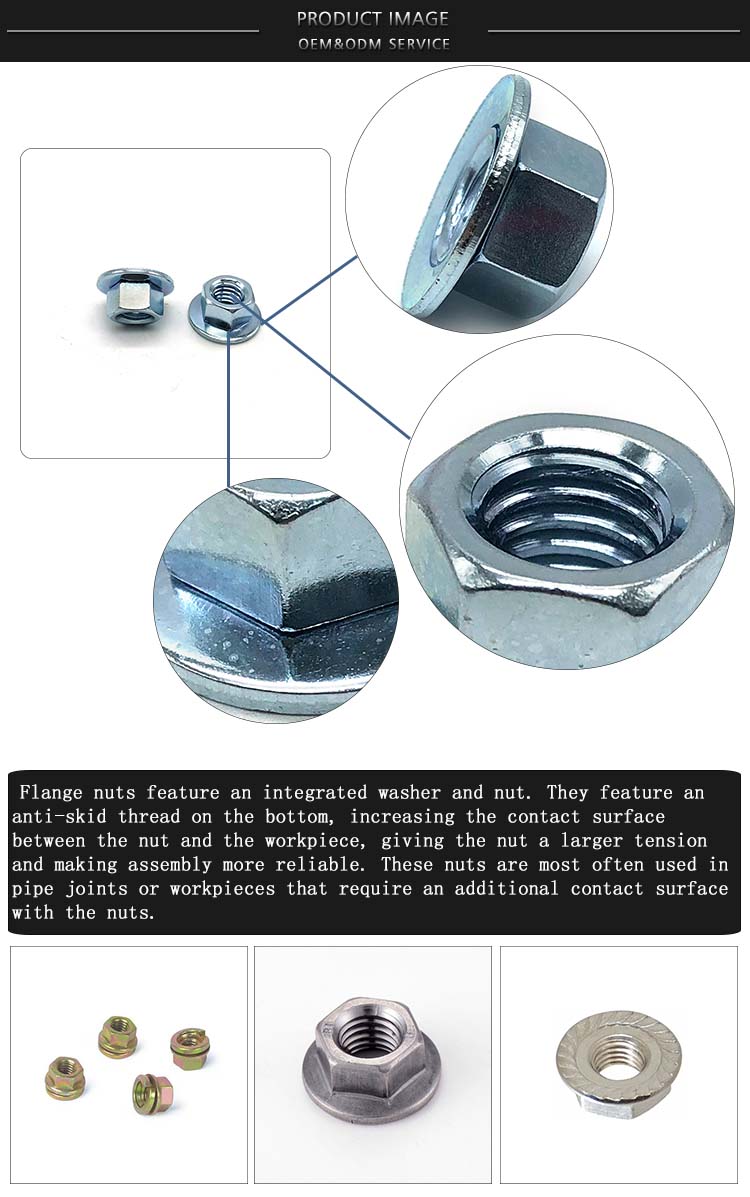 China wholesale metal m14x1.5 Hex Flange Weld Nut toothed nut