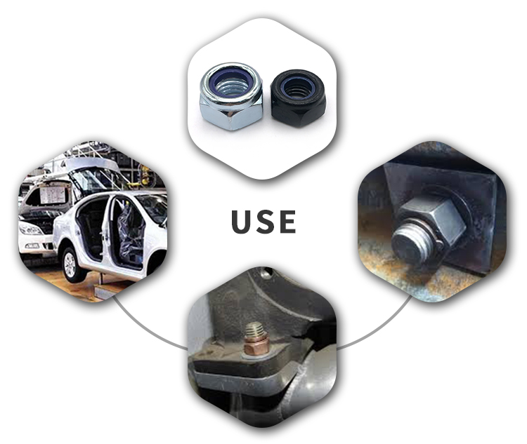 Chuanghe - ANSI B18 1/4-20 Inch Self Locking Nut Zinc Plating Hexagon Nylon Insert Lock Nut lock nut 10