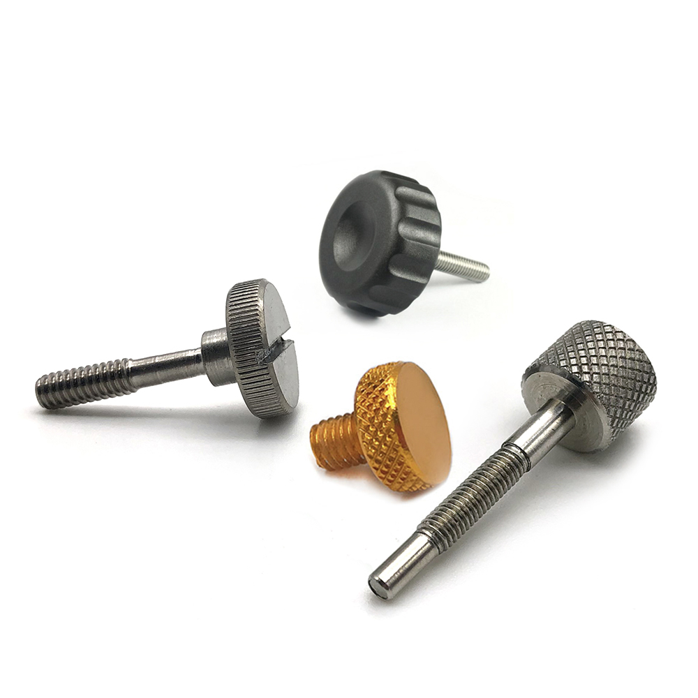 Chuanghe - China Factory aluminum Colored Screws 3/8 1/4-20 M8 Knurled Head Thumb Screw Thumb screw 7