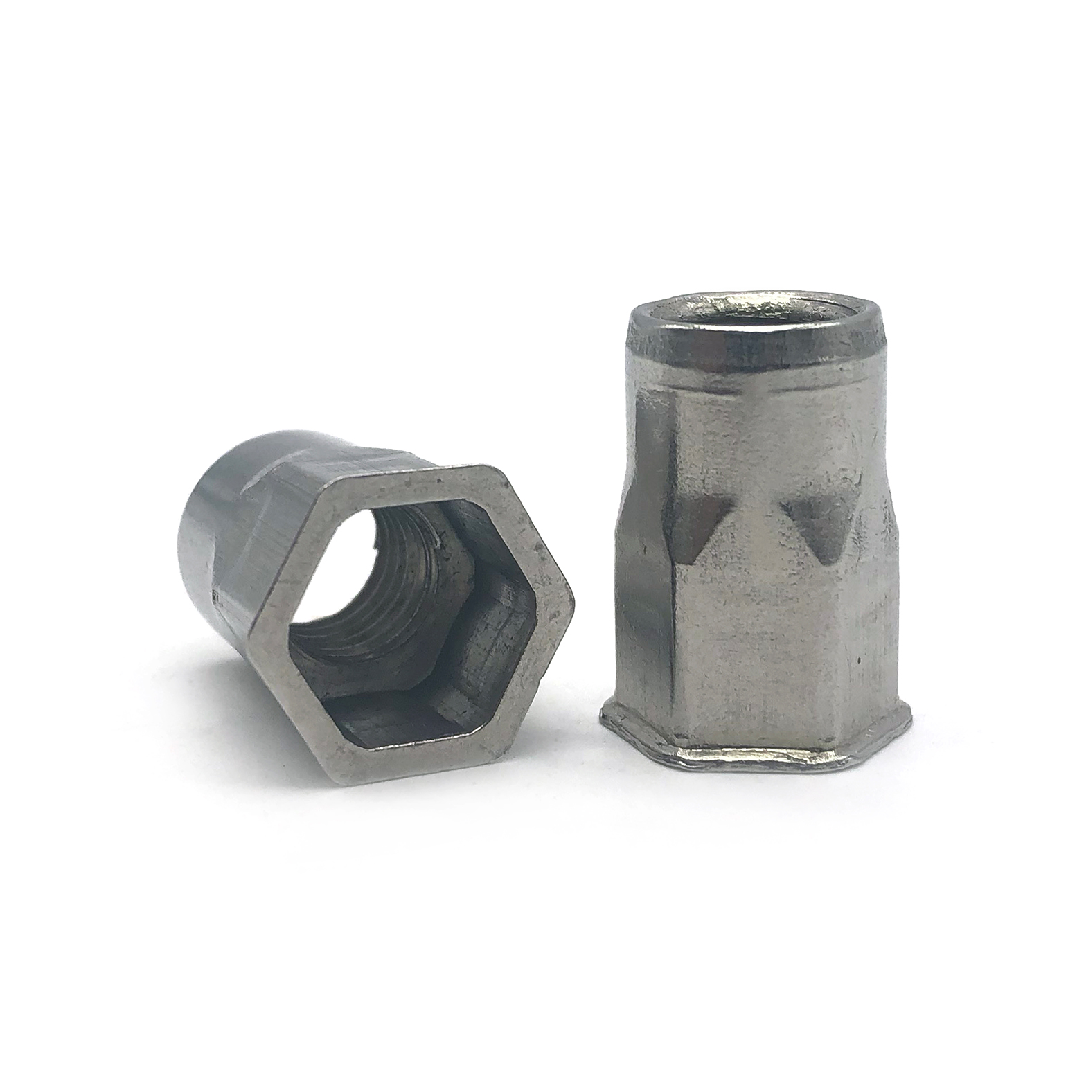 Chuanghe - A2 A4 stainless steel M6 M8 open closed end flat head rivet nut hex riveting nut 1/4-20 rivet nut 5
