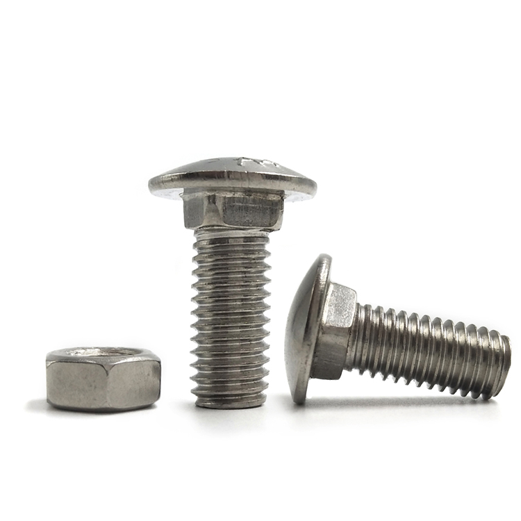 Chuanghe - China wholesale custom carriage bolt din 603 mushroom head square neck coach bolts stainless steel carriage bolt with hex nut Carriage bolt 7