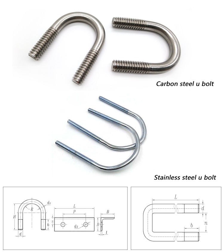 Hardware supplier special ubolt stainless steel M6 M8 M10 M12 u bolt