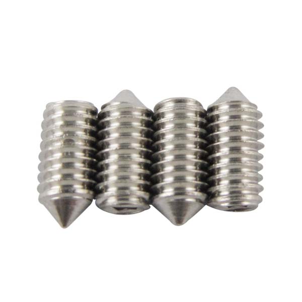 Chuanghe - M3x 8mm Alloy Steel Cone Point Hex Socket Set Grub Screw Headless Black Set screw 5