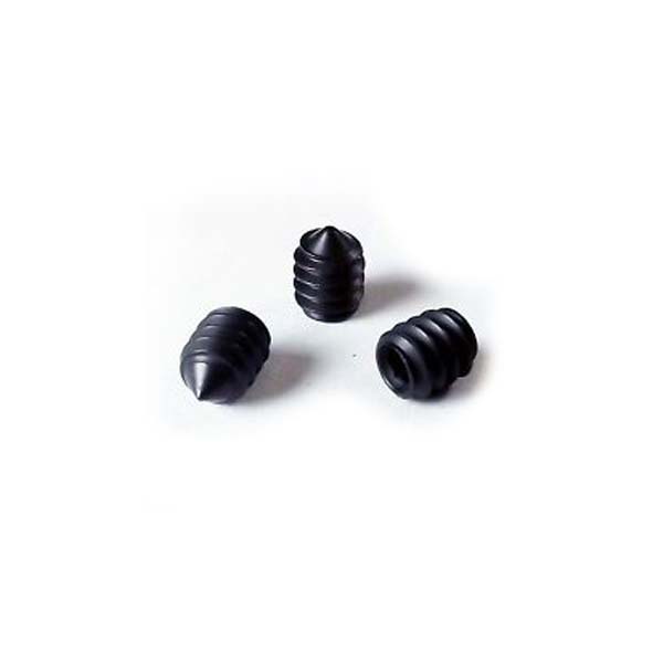 Chuanghe - M3x 8mm Alloy Steel Cone Point Hex Socket Set Grub Screw Headless Black Set screw 7