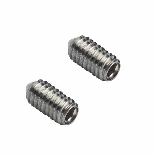 Chuanghe - M3x 8mm Alloy Steel Cone Point Hex Socket Set Grub Screw Headless Black Set screw 6