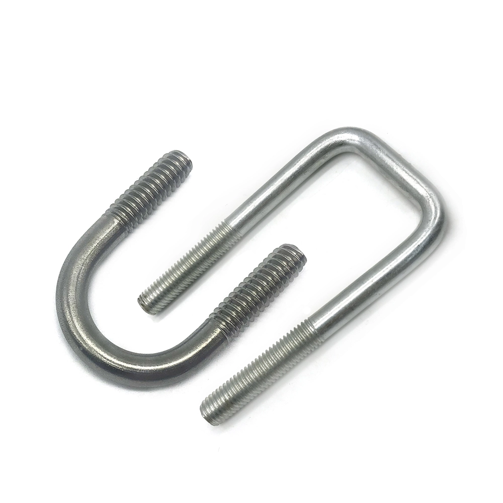 Chuanghe - China supplier galvanized Pipe Clamp U-Bolt flat square type anchor Bolt nut din 3570 Stainless Steel 304 316 Marine boat U Bolt u bolts 1