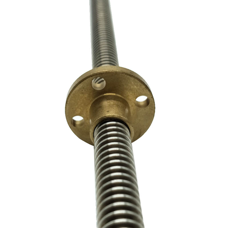 Chuanghe - Lead screw wholesale T5 T6 T8 T10 T12 stainless steel Trapezoidal screw 8mm lead screw 400mm with brass nut ball lead screw 7