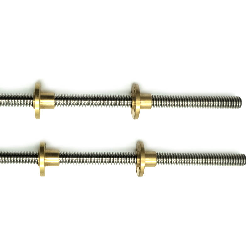 Chuanghe - Lead screw wholesale T5 T6 T8 T10 T12 stainless steel Trapezoidal screw 8mm lead screw 400mm with brass nut ball lead screw 6