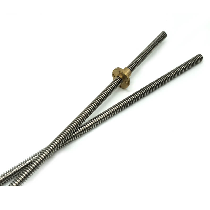Chuanghe - Lead screw wholesale T5 T6 T8 T10 T12 stainless steel Trapezoidal screw 8mm lead screw 400mm with brass nut ball lead screw 3