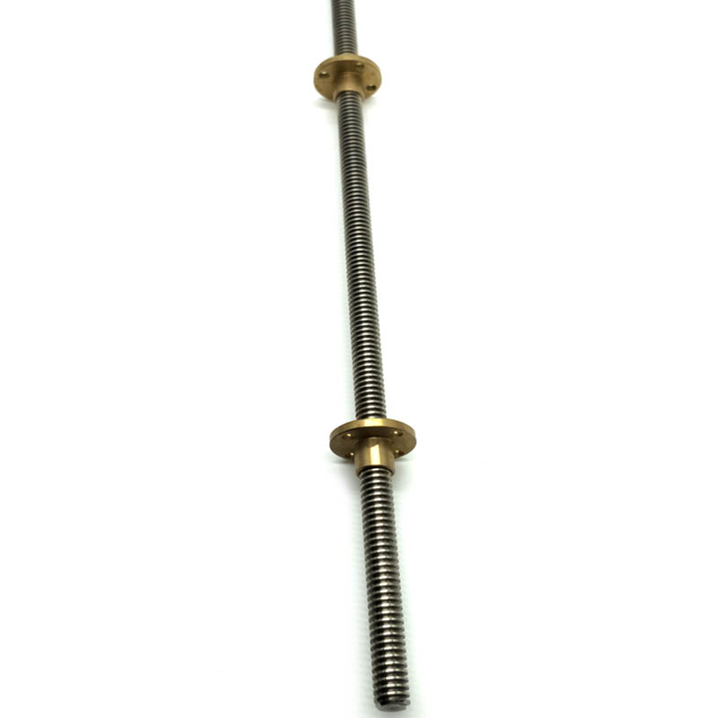 Chuanghe - Lead screw wholesale T5 T6 T8 T10 T12 stainless steel Trapezoidal screw 8mm lead screw 400mm with brass nut ball lead screw 5