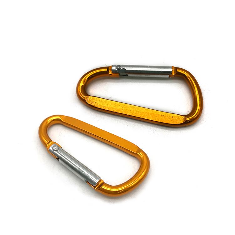 Chuanghe - China custom Colorful 47mm D shape snap hook aluminum carabiner clip keychain Rock climbing carabiner for camping hiking outdoor Carabiner 1