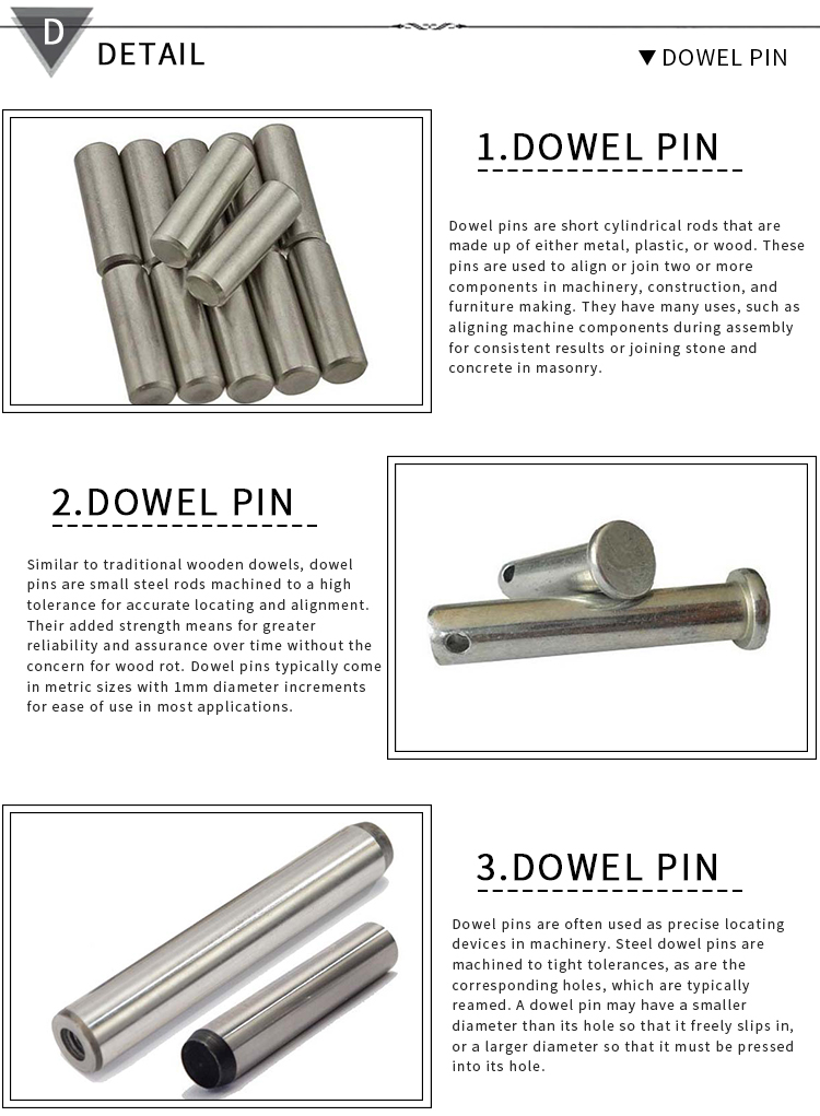 Chuanghe - China supplier customized size titanium cylindrical dowel pins Internal threaded clevis pin stainless steel hollow dowel pin dowel pin 11