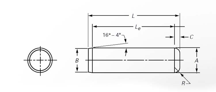 Chuanghe - China supplier customized size titanium cylindrical dowel pins Internal threaded clevis pin stainless steel hollow dowel pin dowel pin 10