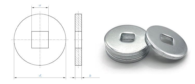 Chuanghe - Stainless Steel 304 DIN440 Flat Round Washer with Square Hole M5-M22 flat washer 8