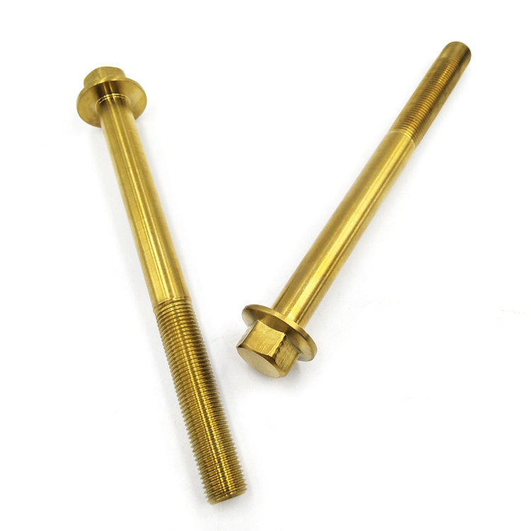 Chuanghe - Wholesale OEM Brass Copper Thread Hex Flange Bolts flange bolts 7