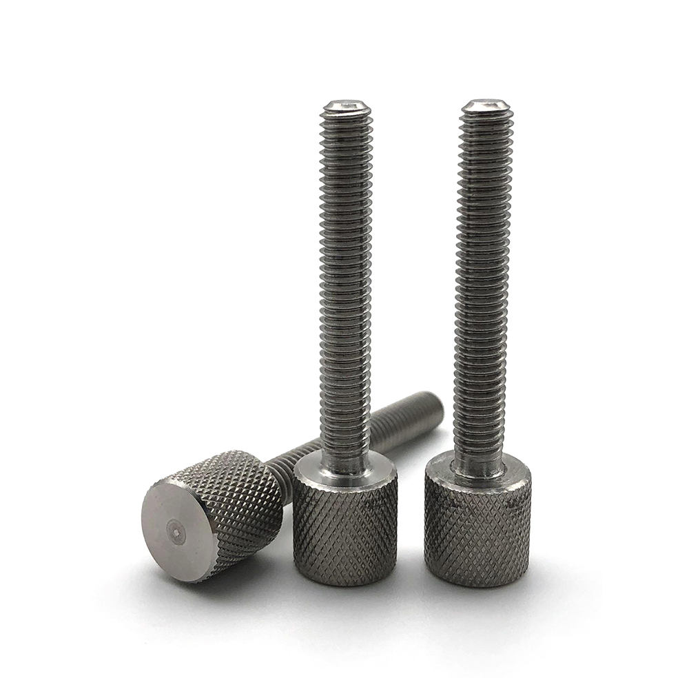 Chuanghe - Knurled Thumb Screw Metal Knob Machine Screws M6 M3 Flat Head Stainless Steel Thumb Screw Thumb screw 1
