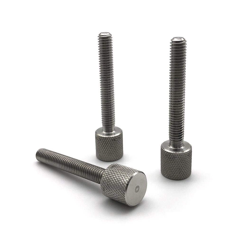 Chuanghe - Knurled Thumb Screw Metal Knob Machine Screws M6 M3 Flat Head Stainless Steel Thumb Screw Thumb screw 4