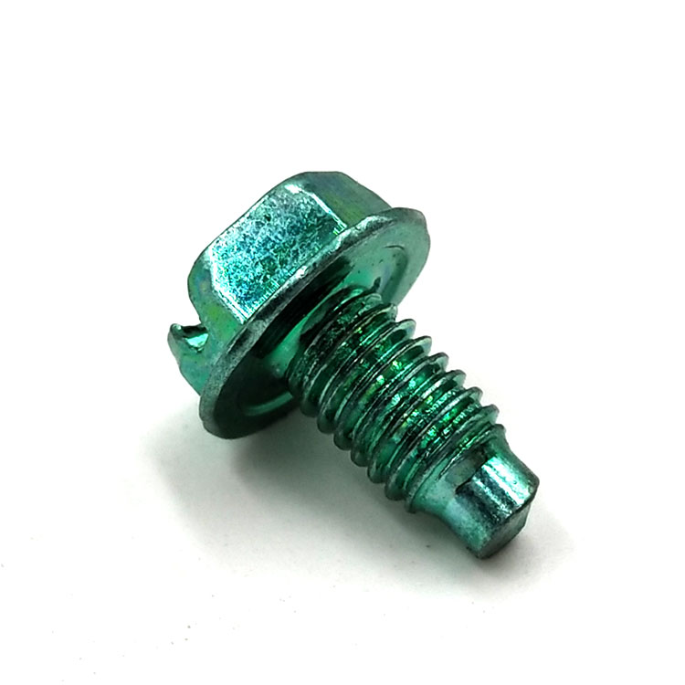Chuanghe - China Wholesale Green Color Slotted Hex Washer Head Grounding Screw special screw 3