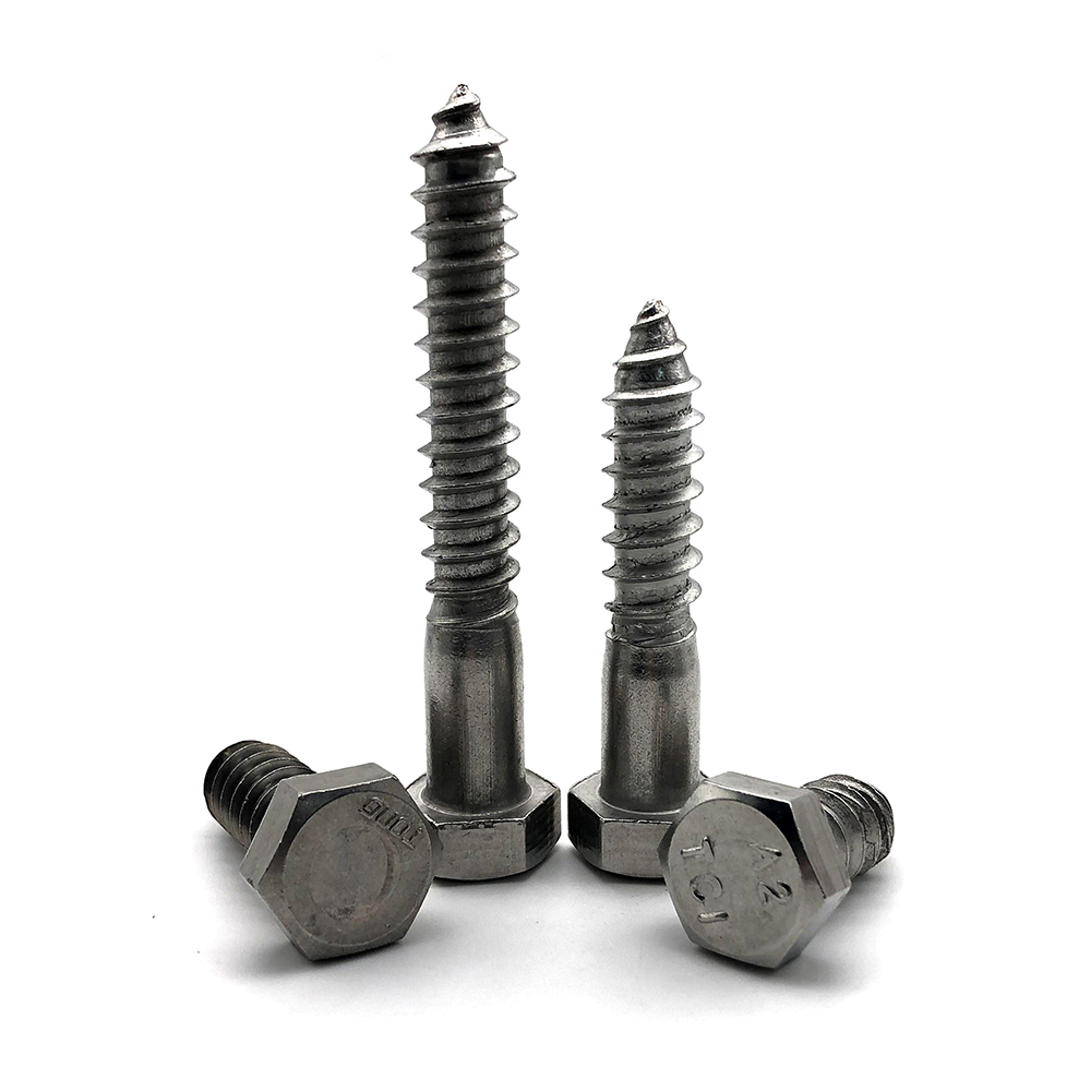 Chuanghe - China factory Custom size stainless steel self tapping lag bolt screw Half thread hex head wood screws Self-tapping screw 1