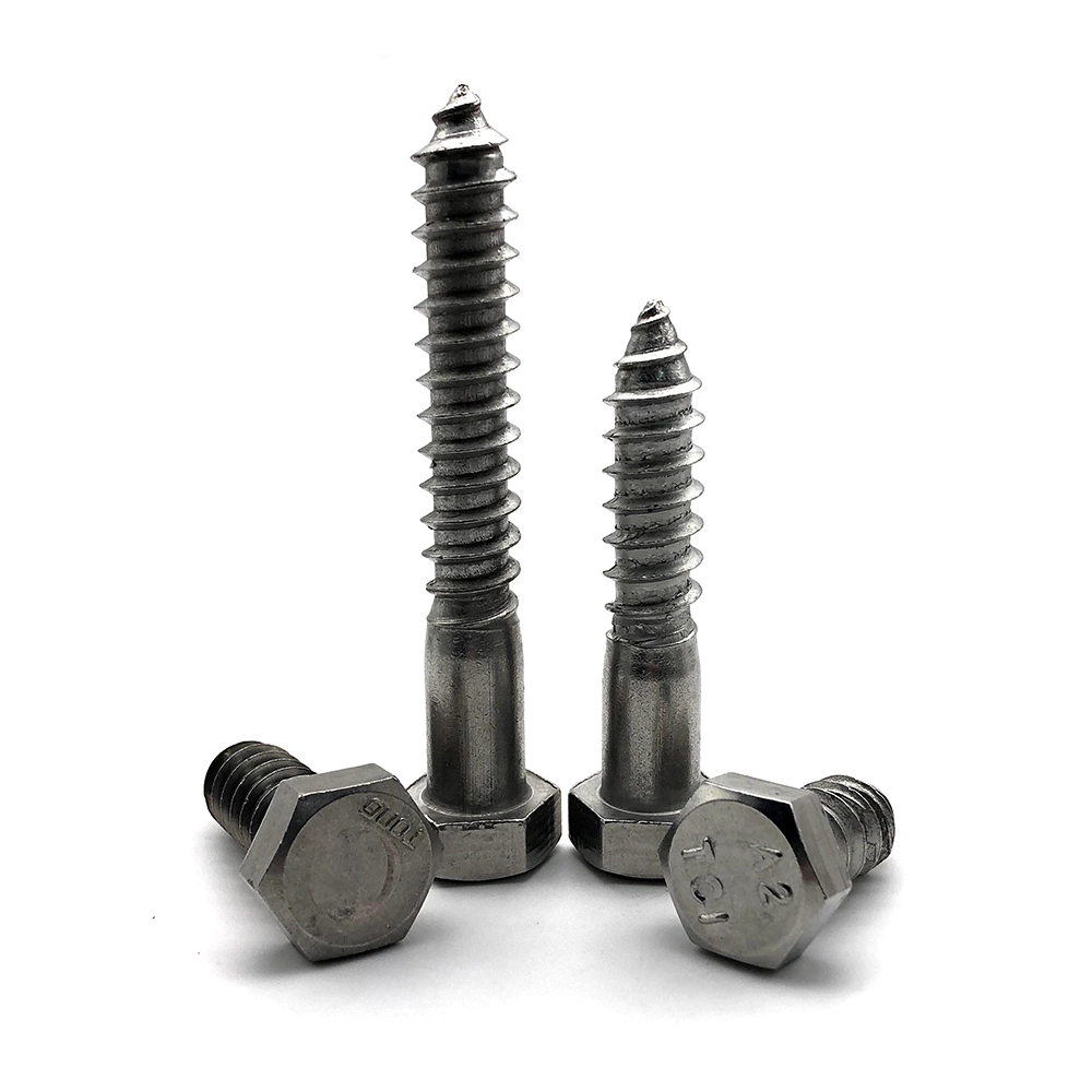 Chuanghe - China factory Custom size stainless steel self tapping lag bolt screw Half thread hex head wood screws Self-tapping screw 1