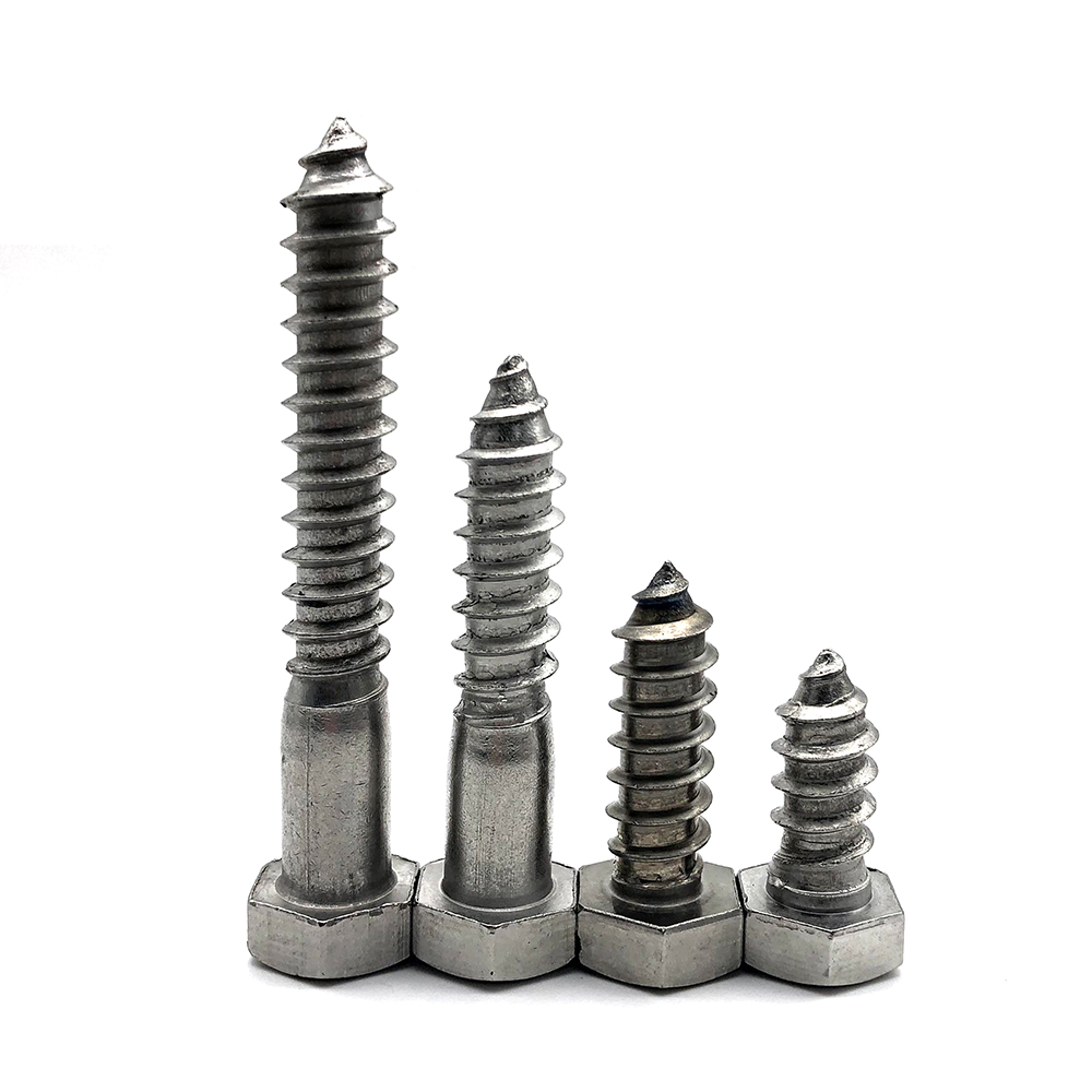 Chuanghe - China factory Custom size stainless steel self tapping lag bolt screw Half thread hex head wood screws Self-tapping screw 7