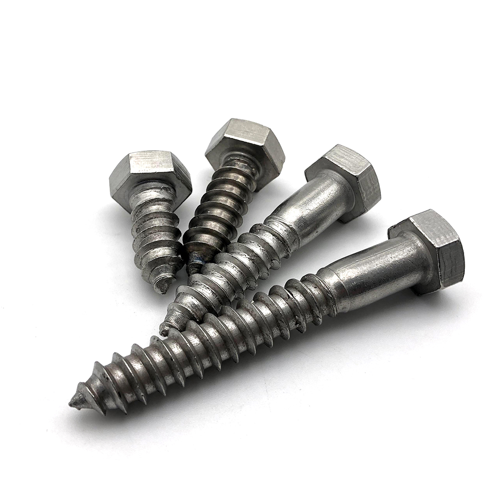 Chuanghe - China factory Custom size stainless steel self tapping lag bolt screw Half thread hex head wood screws Self-tapping screw 6