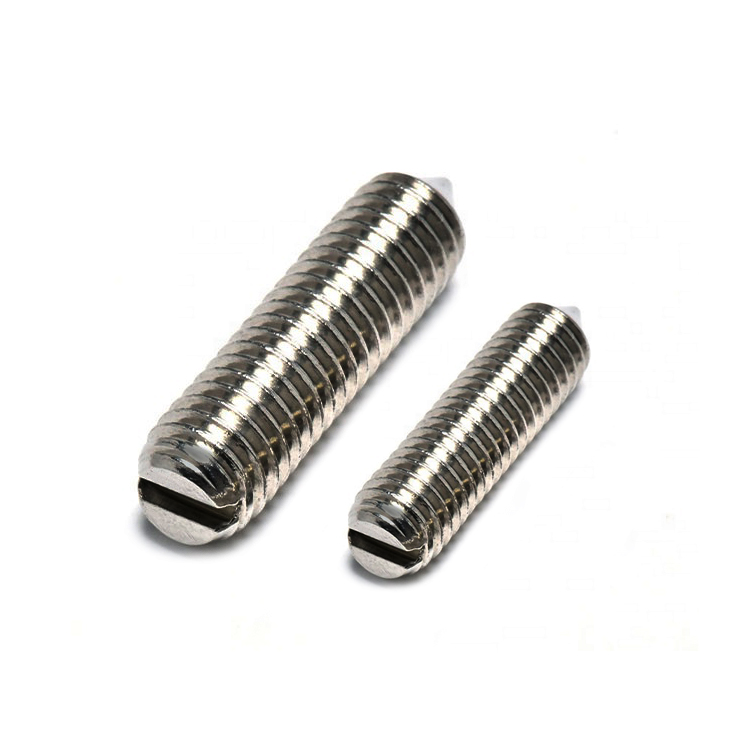 Chuanghe - China Manufacturer Stainless Steel Anti Rust set screw M3 M4 M5 M6 Slotted Cone Point Grub Screws Set screw 1