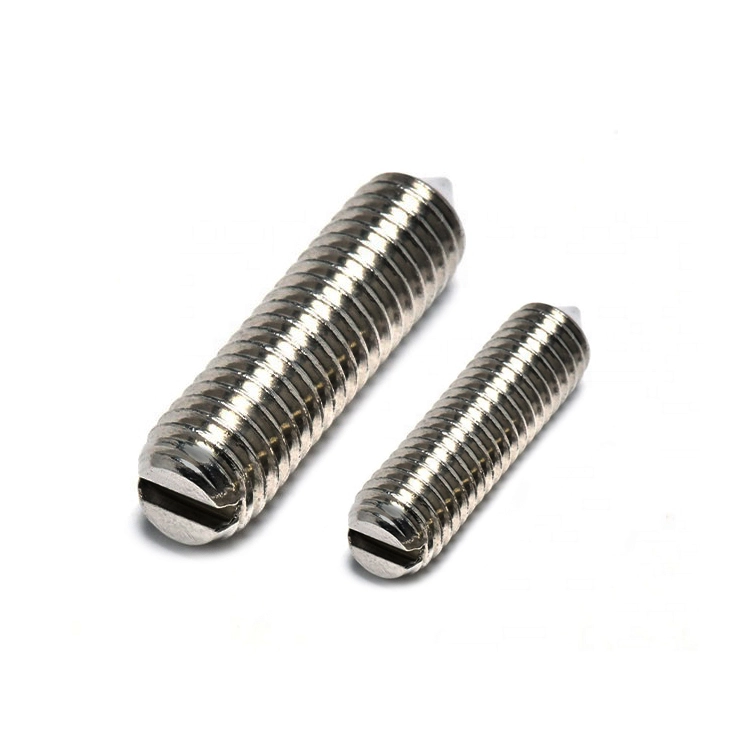 Chuanghe - China Manufacturer Stainless Steel Anti Rust set screw M3 M4 M5 M6 Slotted Cone Point Grub Screws Set screw 1